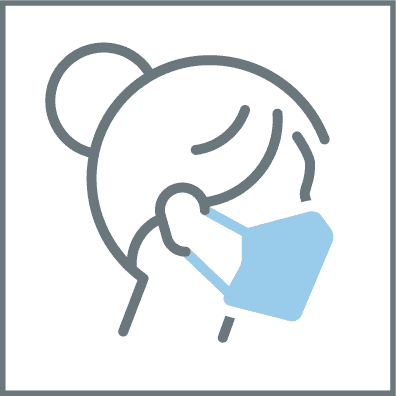 スタッフのマスク着用